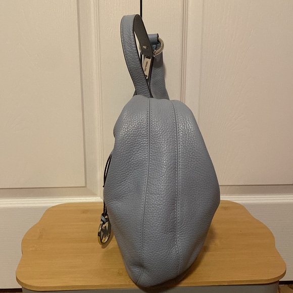 🔹Michael Kors🔹 Rhea🔹Pale Blue🔹Large Zip Shoulder Hobo Bag/EUC - Picture 7 of 14